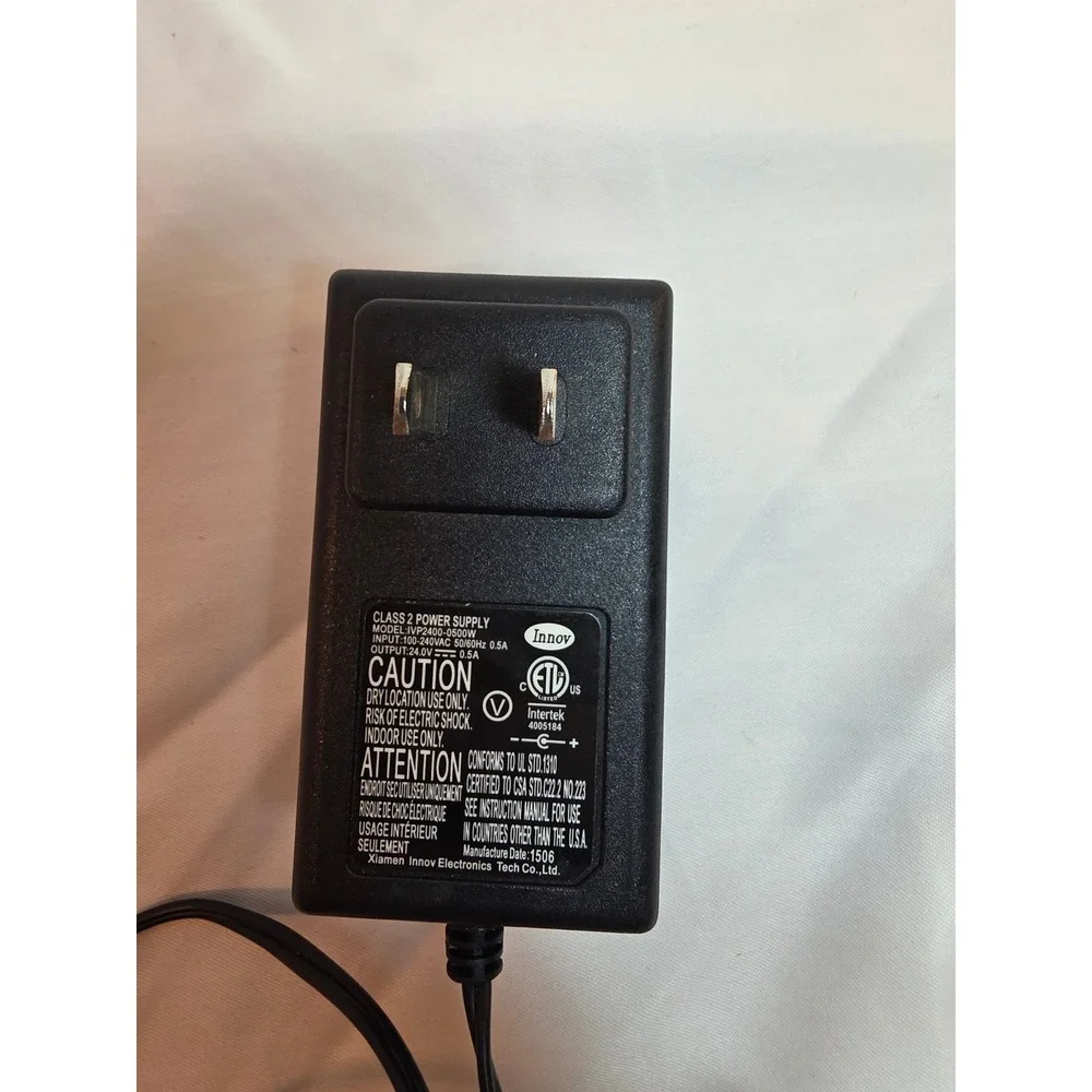 Innov IVP2400-0500W Class 2 Power Supply AC Adapter 24V 0.5A Transformer Black