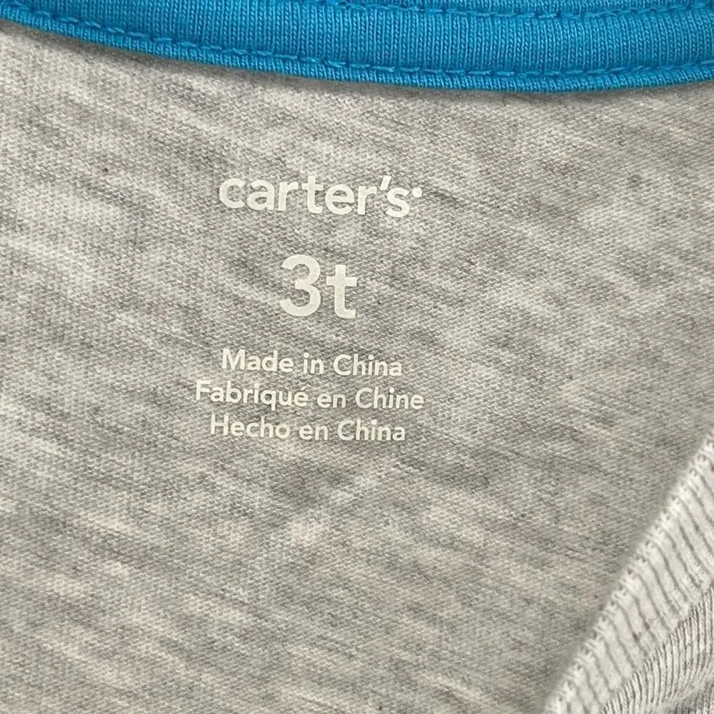 Carter’s Toddler Boys 3T Grey Deep Sea Explorer Graphic Short Sleeve Tee
