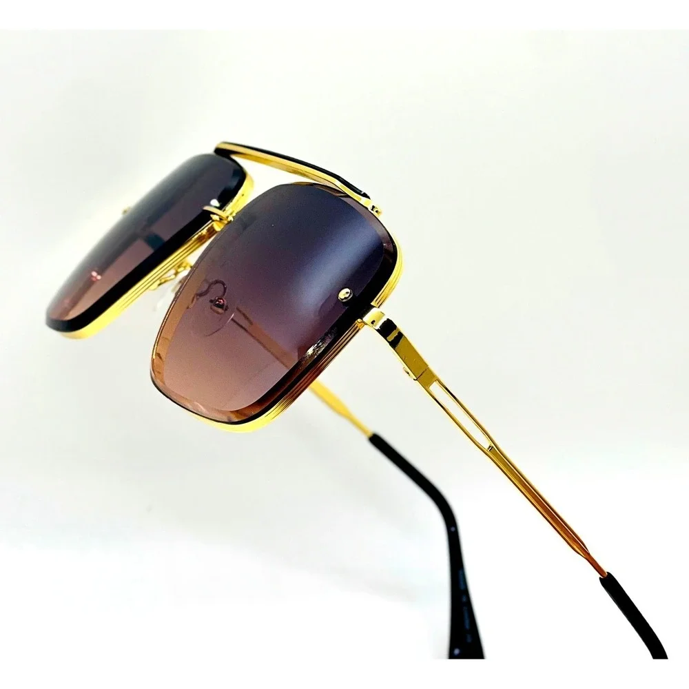 Sunglasses Women Fashion Square Gold Frame Shades Trendy Street Wear Lentes 2026