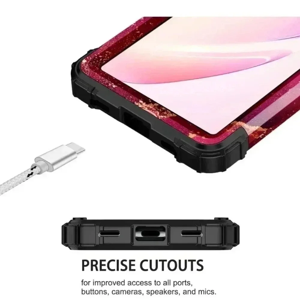 Google Pixel 6 Pro Case,Heavy Duty Shockproof Protection Wine Red (New)