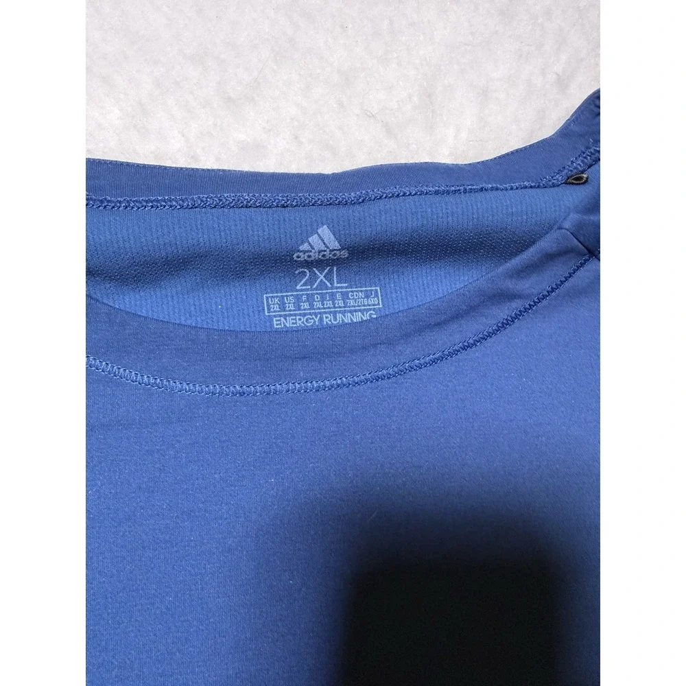 Men's Adidas Climate Boston Marathon 2019 Blue Long Sleeve Shirt XXL