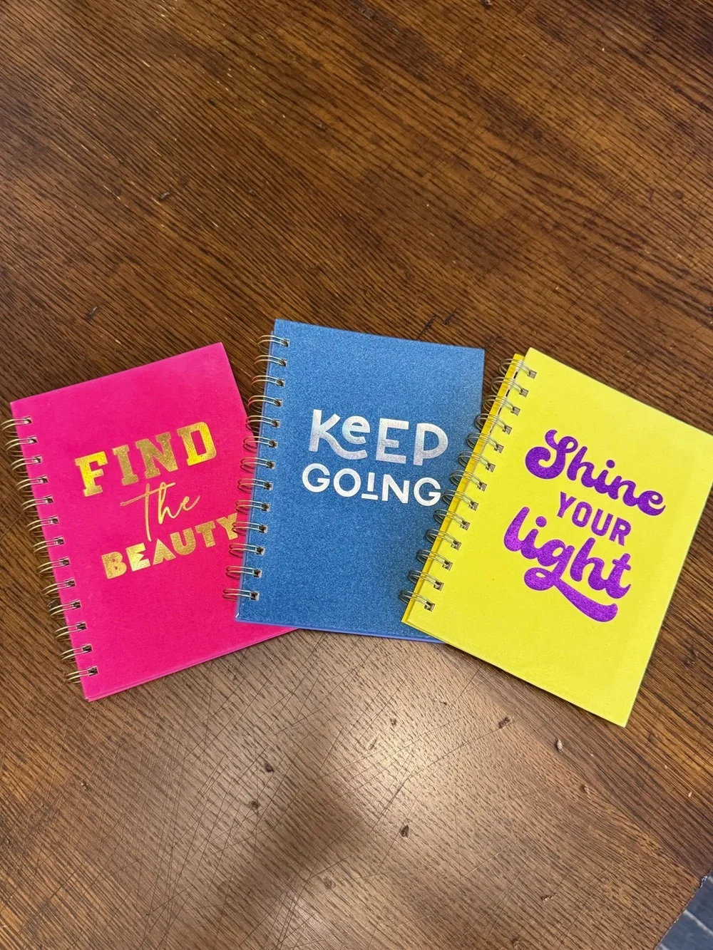 Spiral Bound Velvet Notebooks | 3-Pack | Brand New