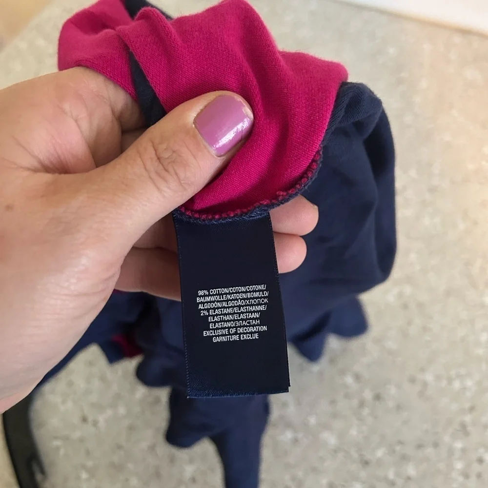 Ralph Lauren Kids Colorblock Polo Dress - Pink, Green, and Navy 6X