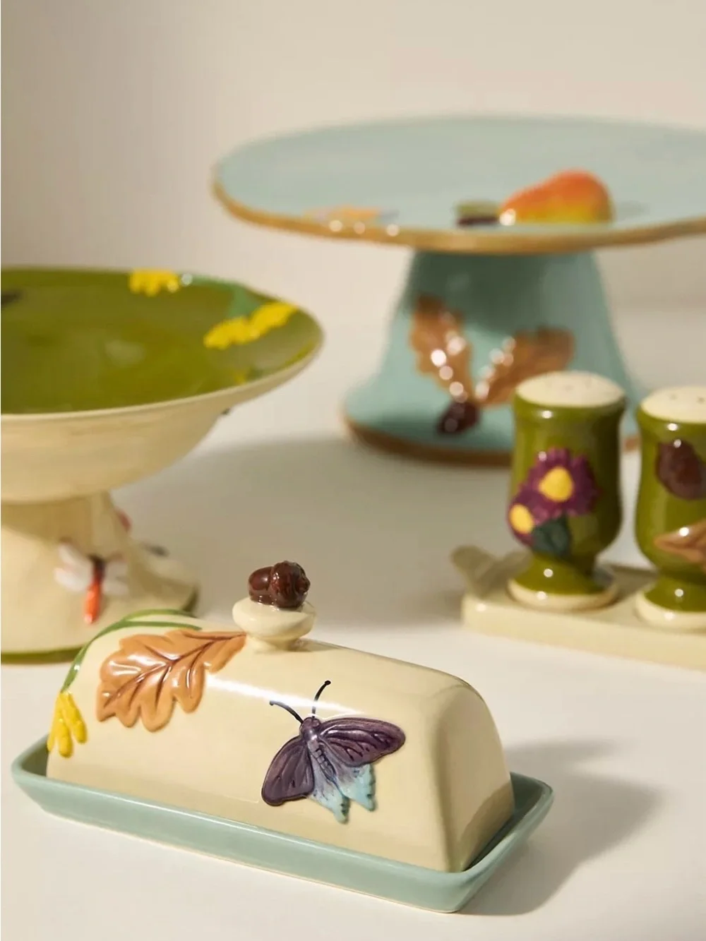 Anthropologie NWT The Faye Icon Stoneware Butter Dish