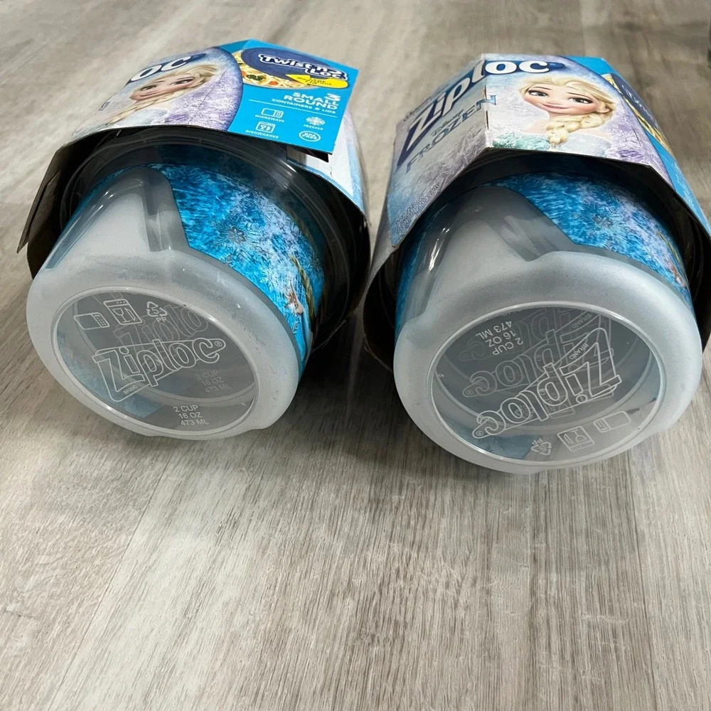 Ziploc Twist N Loc Frozen Food Storage Containers 3 Small Round 2 Sets NEW
