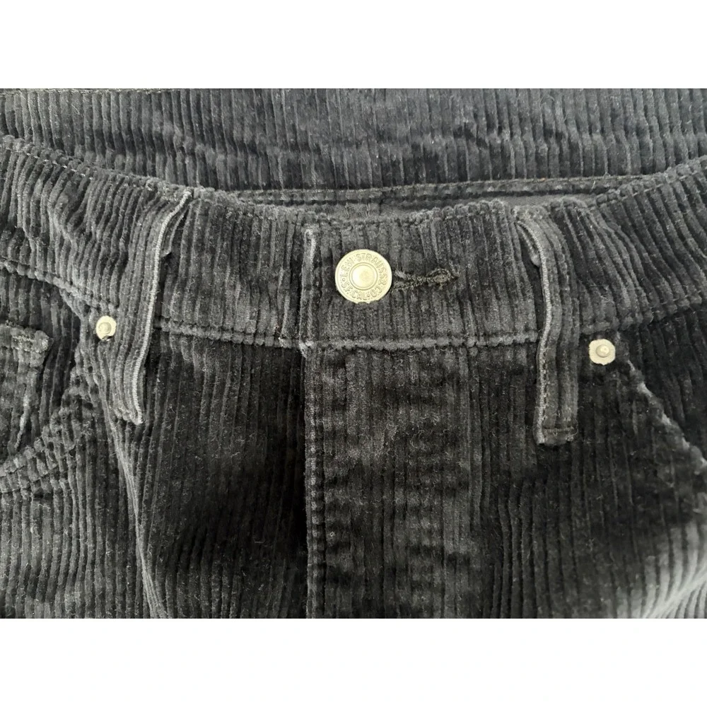 Levi's Black Corduroy Pants Mens 31x30 Slim Fit Stretch 5 Pocket Casual