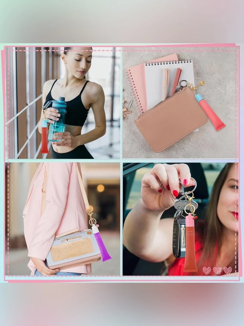 Lipgloss Keychain Purse Charm NWT (Choose One)
