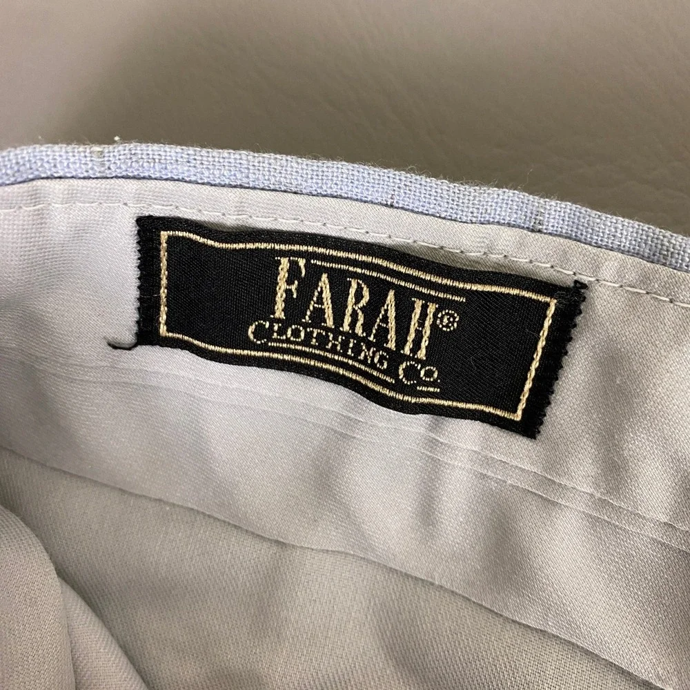 Vintage Farah Clothing Dress Pants‎ Men's Size 42x29 Straight Leg Light Blue
