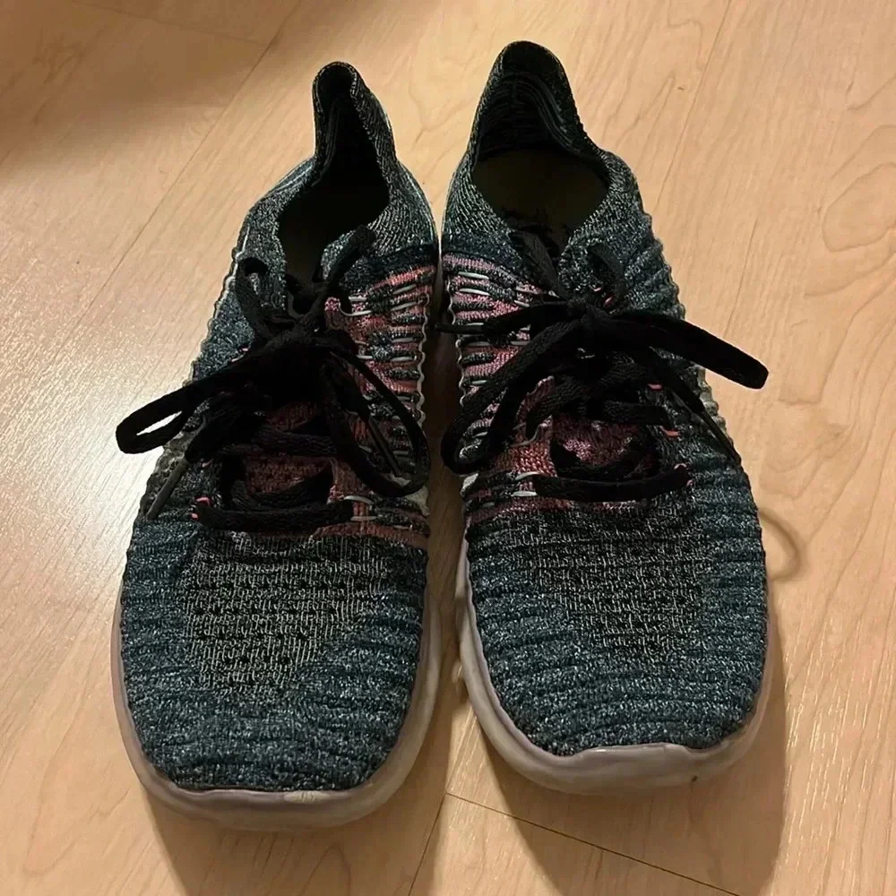 Nike Free RN Flyknit Running Shoes Sneakers Blue Women’s 8.5