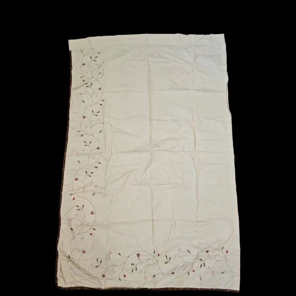 JcPenney Home Rachel Heirloom 3‎ Pc Window Treatment Set Panels 42 X 63 In Beige