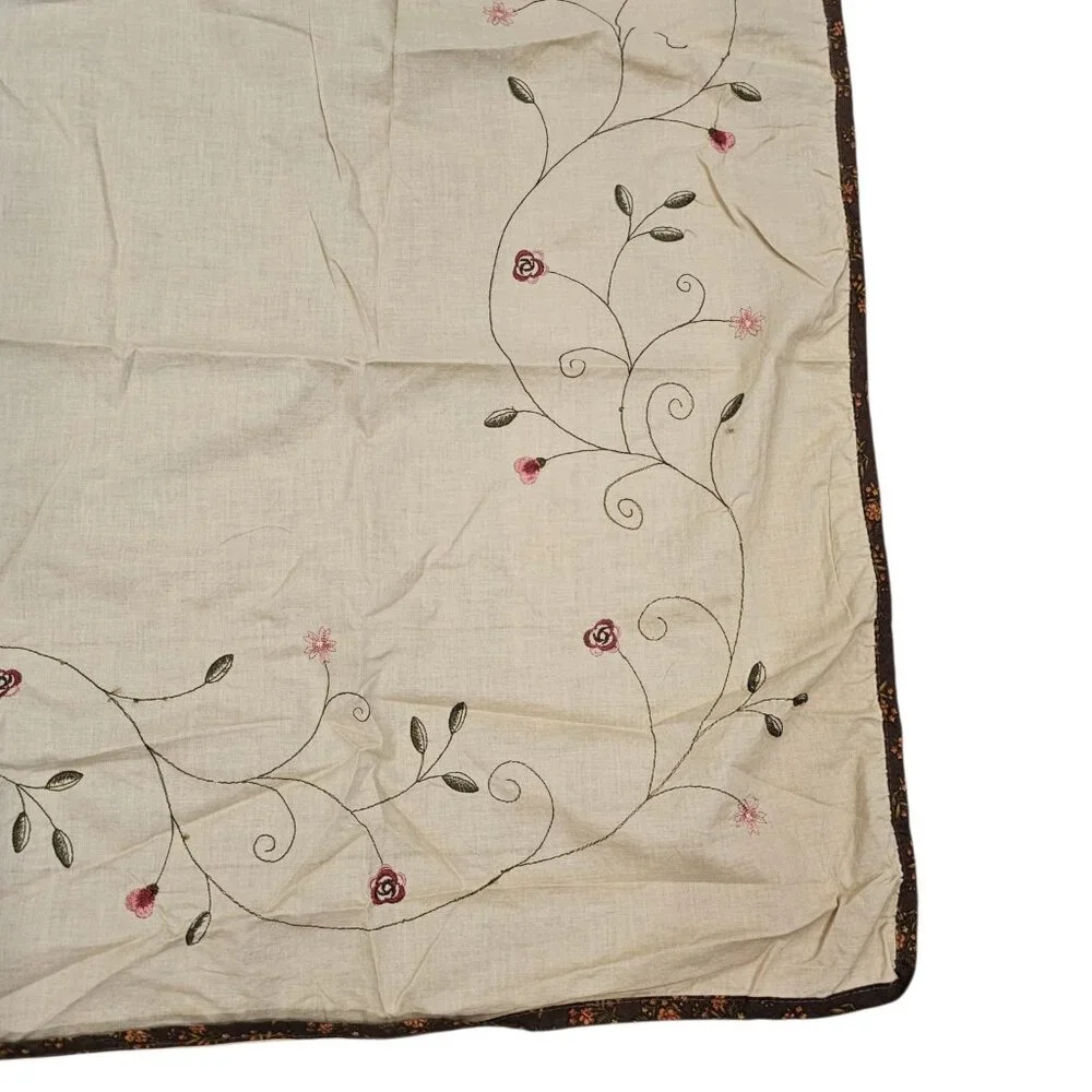 JcPenney Home Rachel Heirloom 3‎ Pc Window Treatment Set Panels 42 X 63 In Beige
