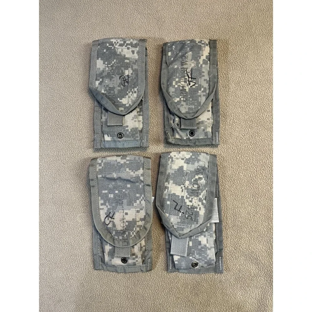 Set of 4 MOLLE Triple Magazine Pouch‎ Dump Pouch Army Digital Camo