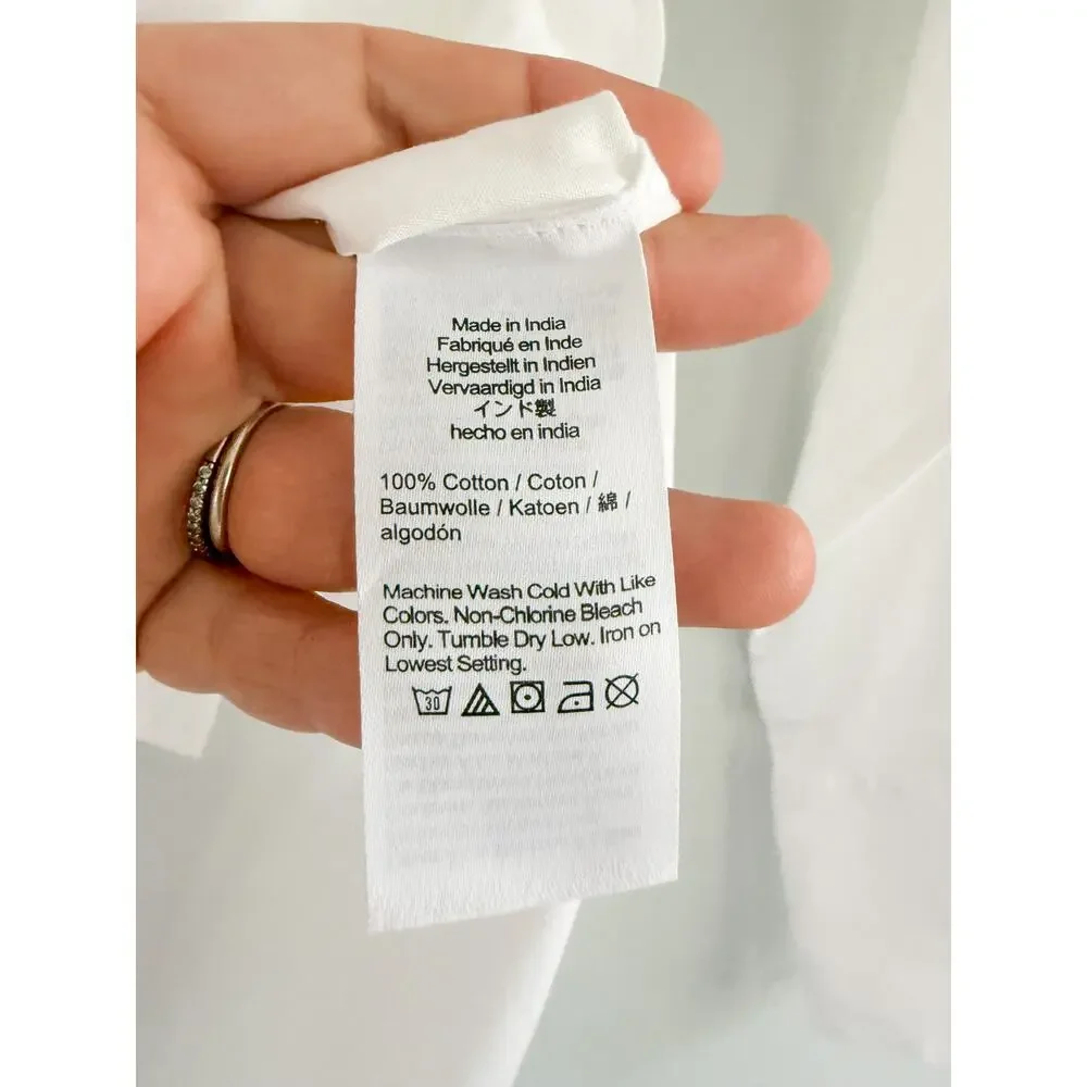 Madewell | NWT Cutaway Tuxedo Shirt White Poplin | Sz XXS