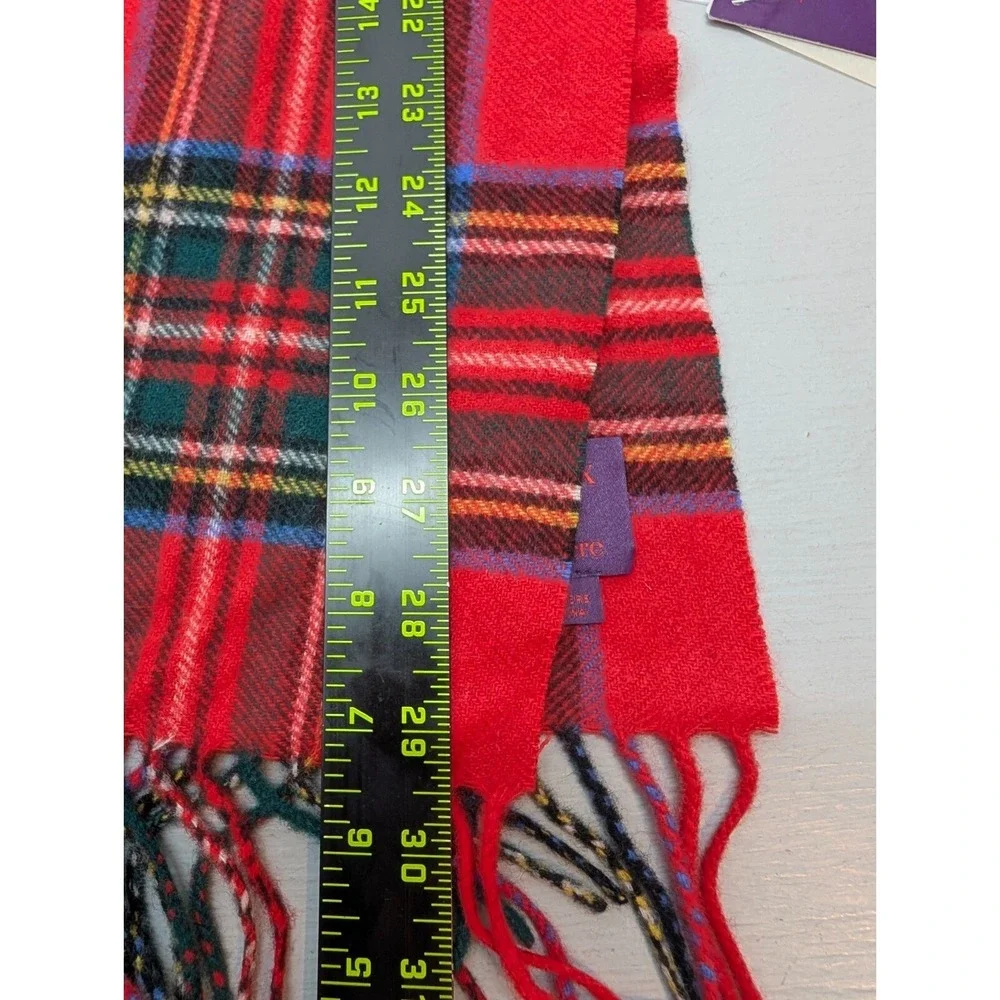 Phenix Holiday Christmas Tartan Plaid Cashmere Unisex Scarf w/ Fringe‎ 58
