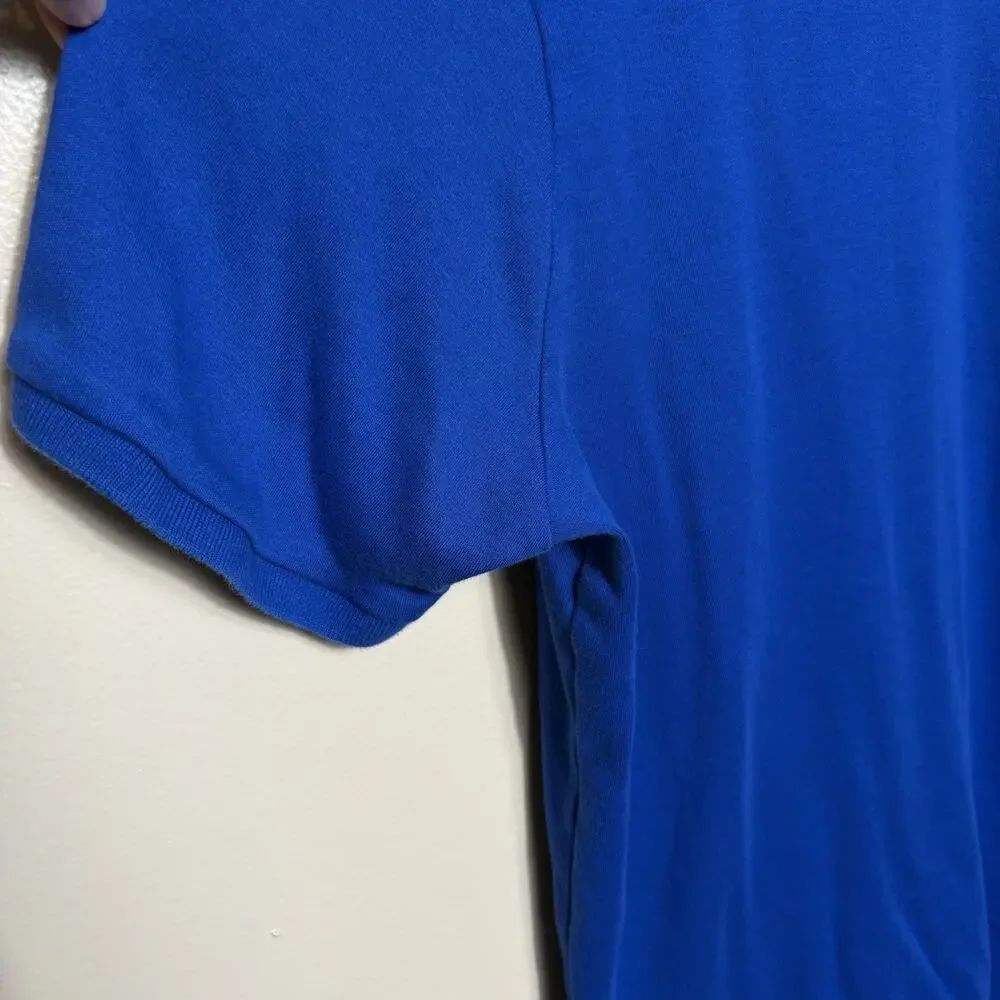 Polo Ralph Lauren Mens Shirt Short Sleeve Polo Blue Preppy Custom Fit XL