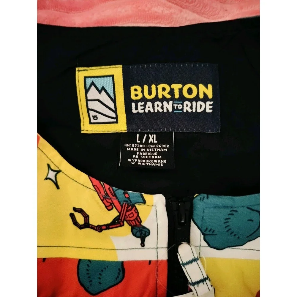 NWT Burton Riglet LTR Space Print Ski Vest Multicolor L/XL Kids Adjustable Strap