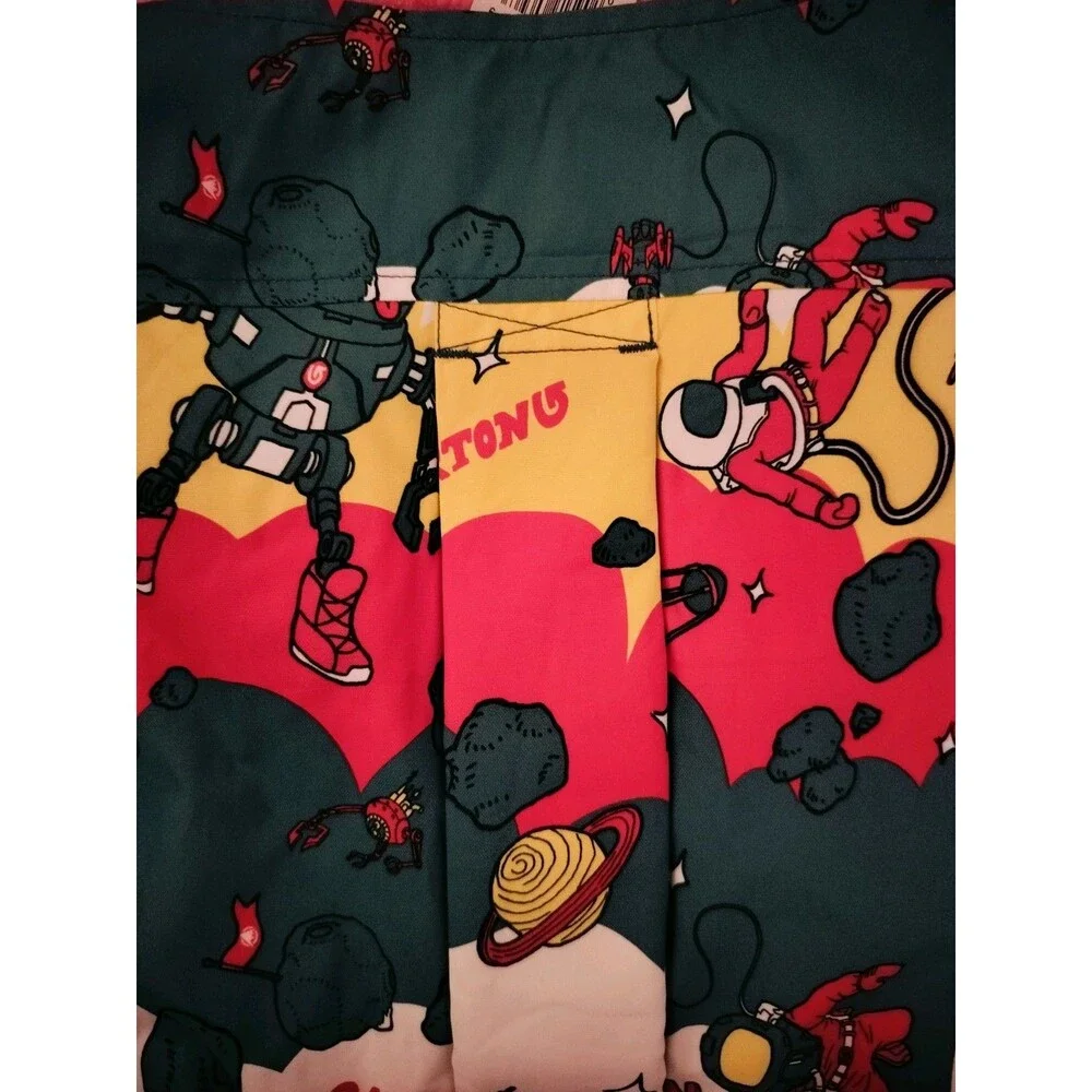 NWT Burton Riglet LTR Space Print Ski Vest Multicolor L/XL Kids Adjustable Strap