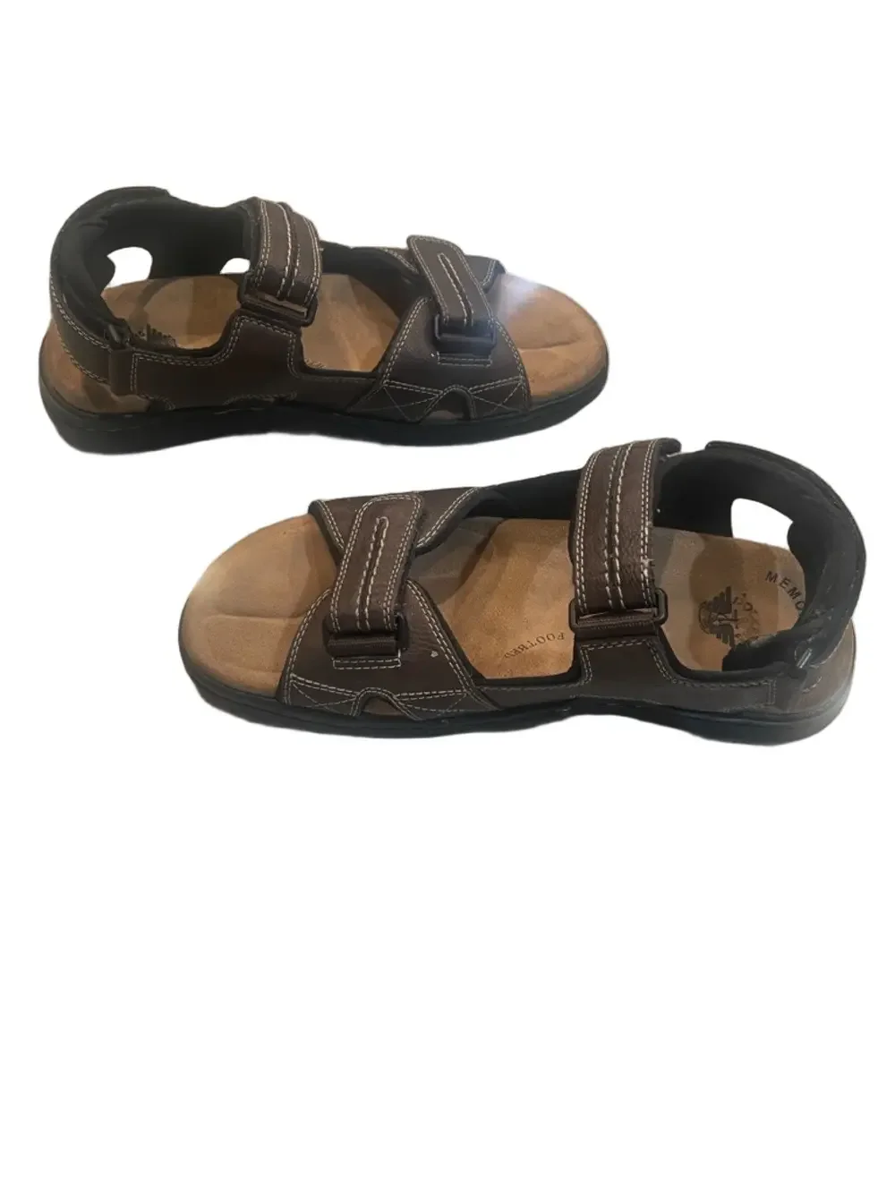 Dockers Brown Double-Strap Open-Toe Sandals