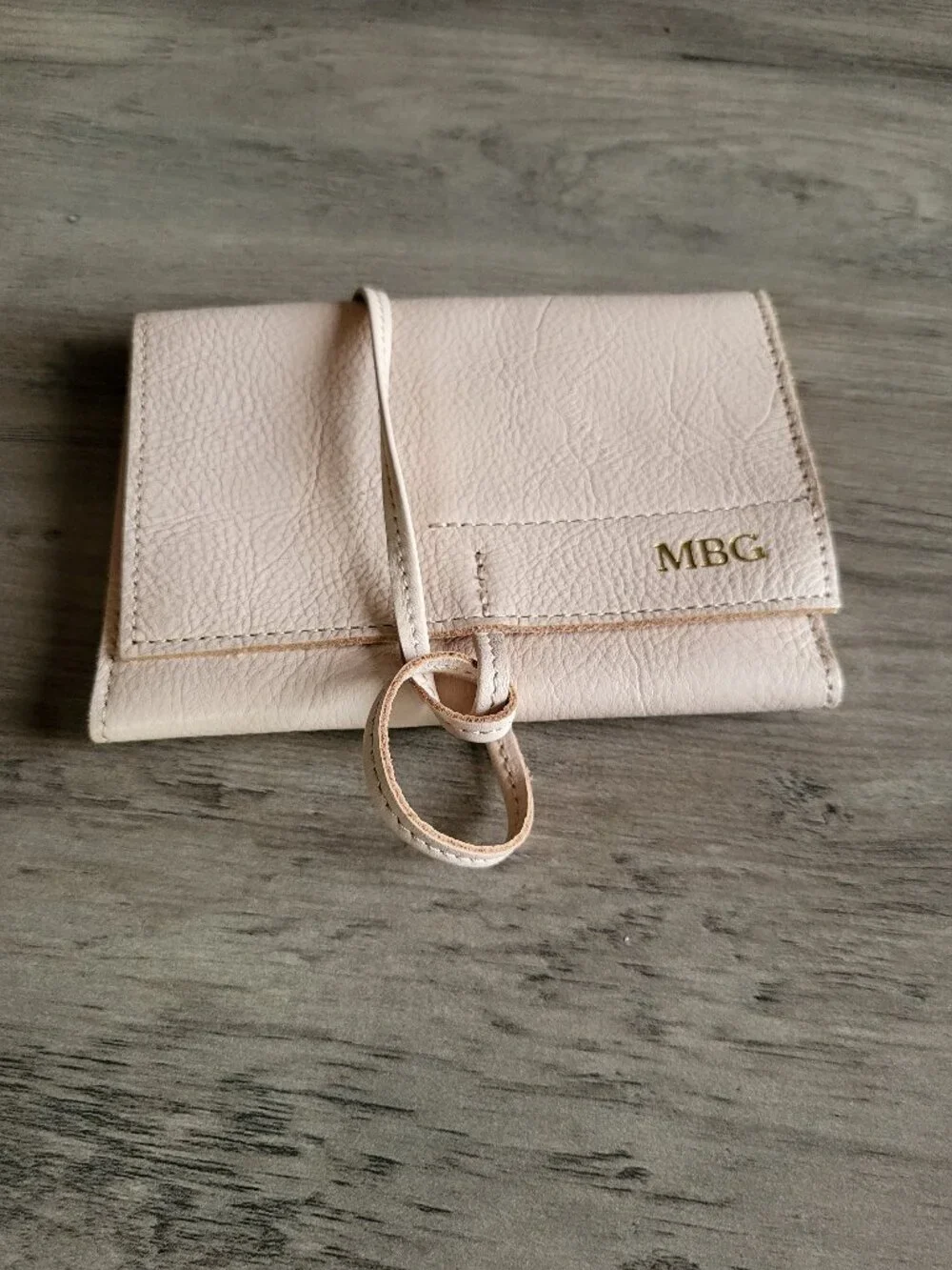 MARK & GRAHAM PINK LEATHER WALLET