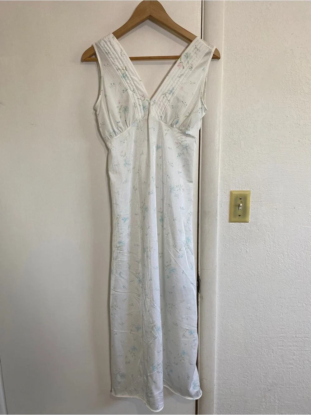 Vintage Rikki New York Sleep Gown Robe Small 2Pc Floral Midi Sleepwear