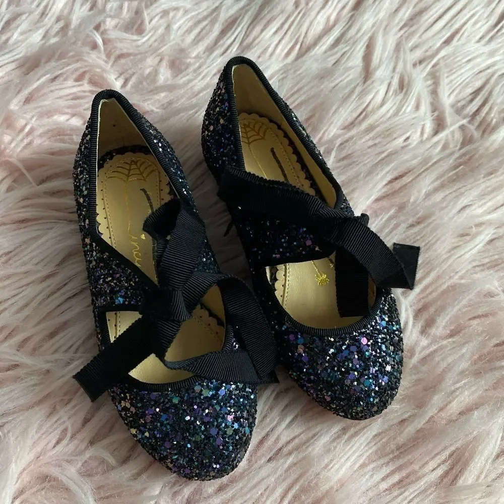 Charlotte Olympia Incy Olivia Blue Glitter flats