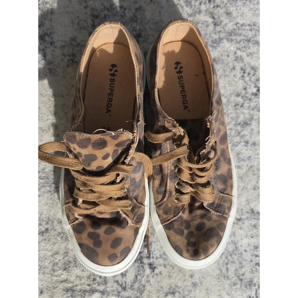 Superga up aesthetic leopard