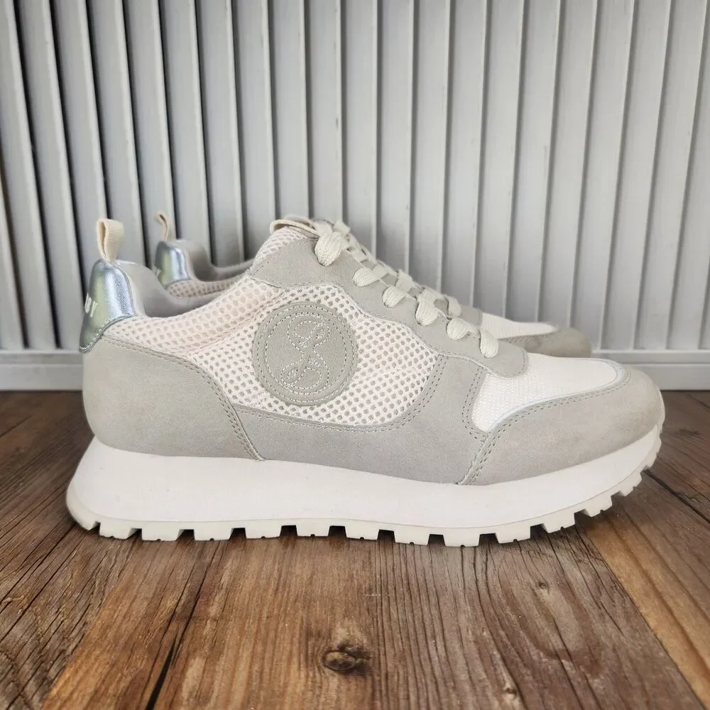 Sam & Libby Randal Lace Up Jogger Womens Size 7.5 M Gray Designer Sneakers Shoes