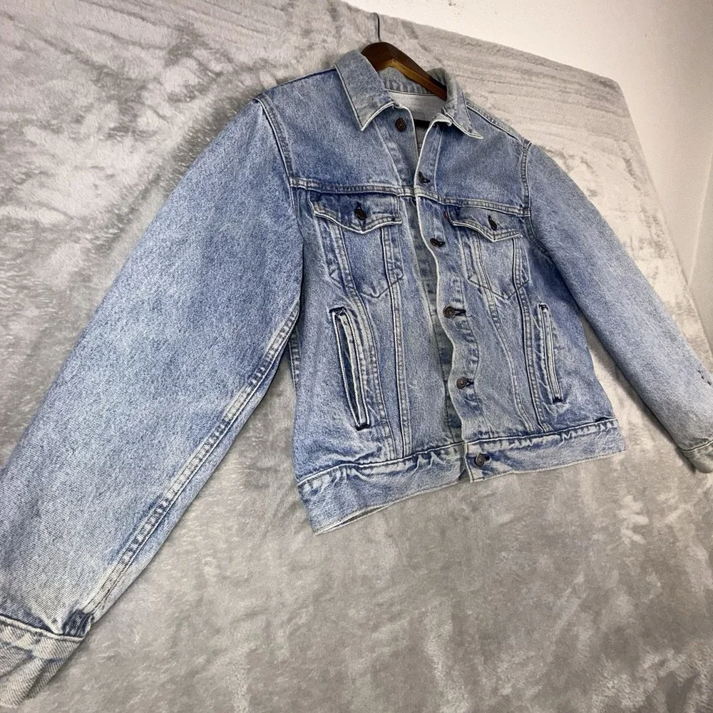 Levis Denim Jean Jacket‎ Trucker Mens Large 42R Made In USA Vintage 70506