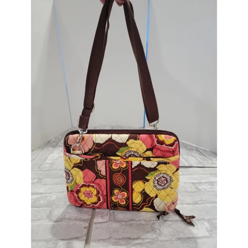 Vera Bradley Buttercup Hard Shell Tablet Case 1/2010 Retired Brown Laptop Floral