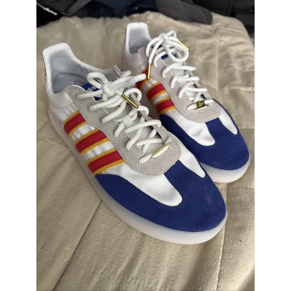 Adidas SL 72 RS Mens 12.5 White Blue Red Yellow Retro Sneakers JQ9003