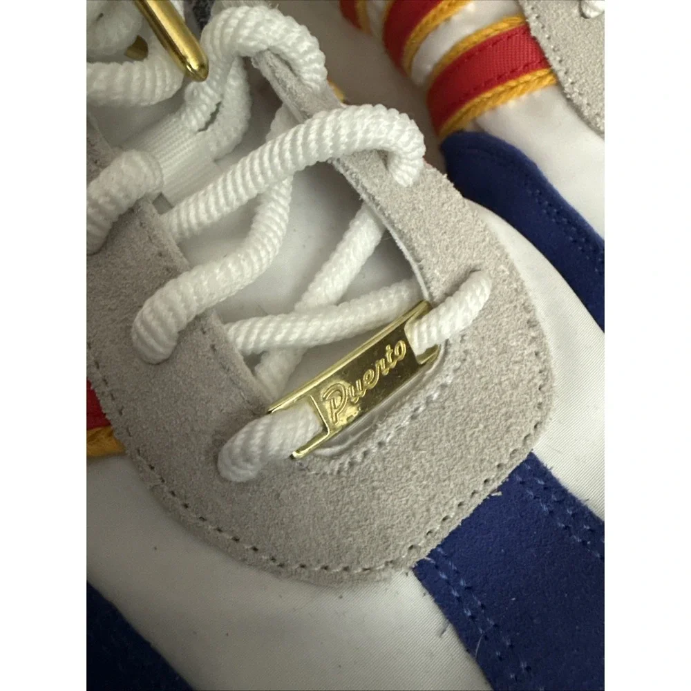 Adidas SL 72 RS Mens 12.5 White Blue Red Yellow Retro Sneakers JQ9003