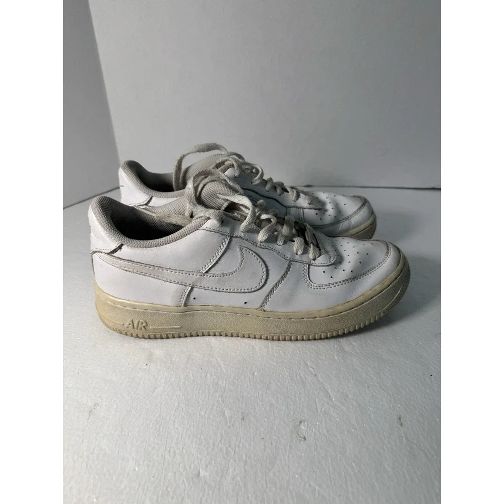 Nike Air Force‎ 1 Low Sneaker Youth Size 7Y White Leather 314192-117