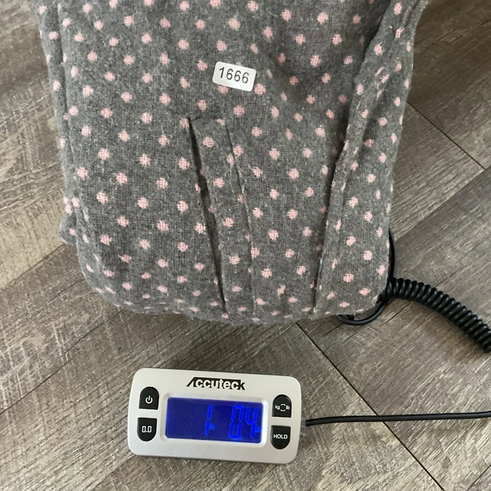 Pink Platinum Girls Grey Pink Polka Dot Hooded Peacoat Jacket Size 5/6