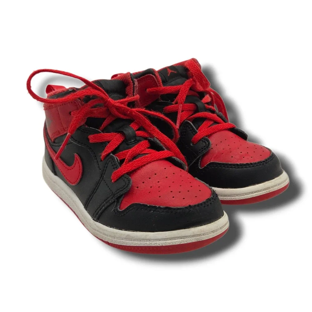 Nike Air Jordan 1 Mid Sneakers TD Child 10 Alternate Bred DQ8425-060 Basketball‎