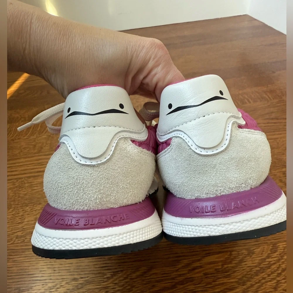 VOILE BLANCHE Storm Sneakers Pink Trainers Running Shoes Suede‎ Luxury 37