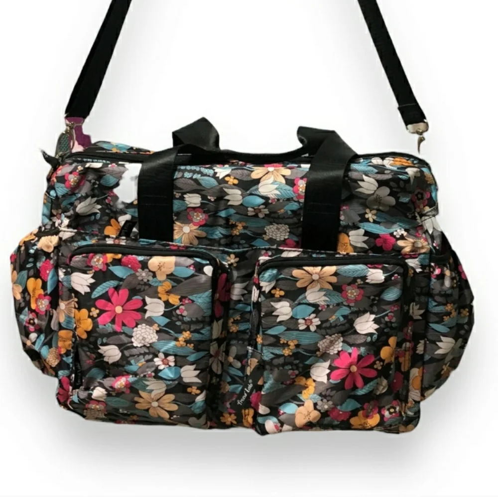 TREND LAB Floral Print Diaper Duffle Bag