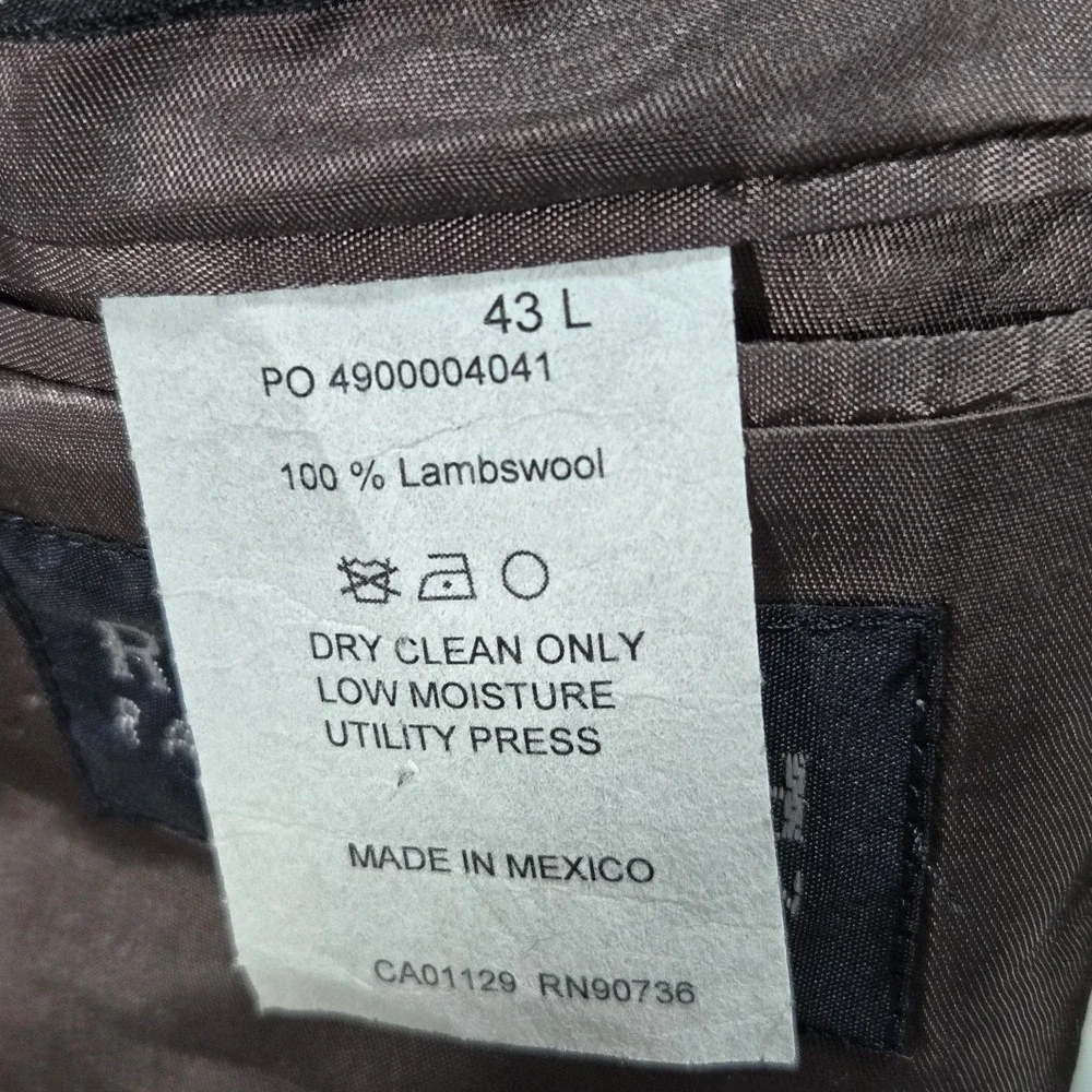 Ralph Lauren Black Label Blazer Olive Brown‎ Jacket Sport Coat Mens Size 43Long