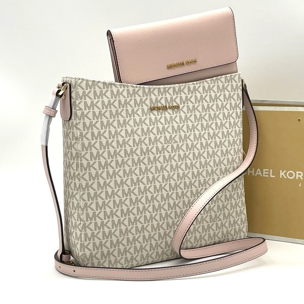 Michael Kors Large Messenger Crossbody Bag & Trifold Wallet