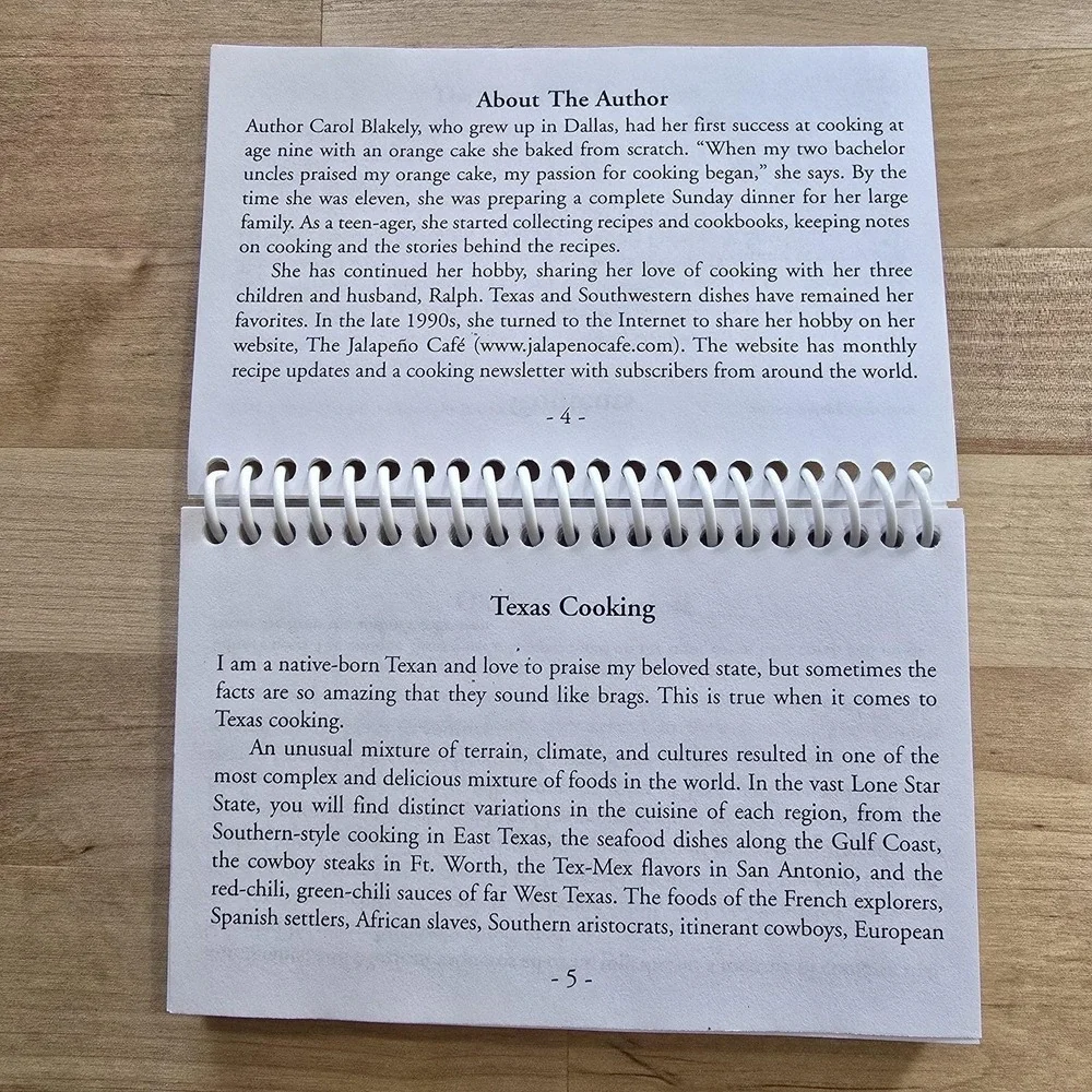 Tales From Texas Tables Recipes &‎ More Cookbook Carol Blakely Spiral Bound 2003