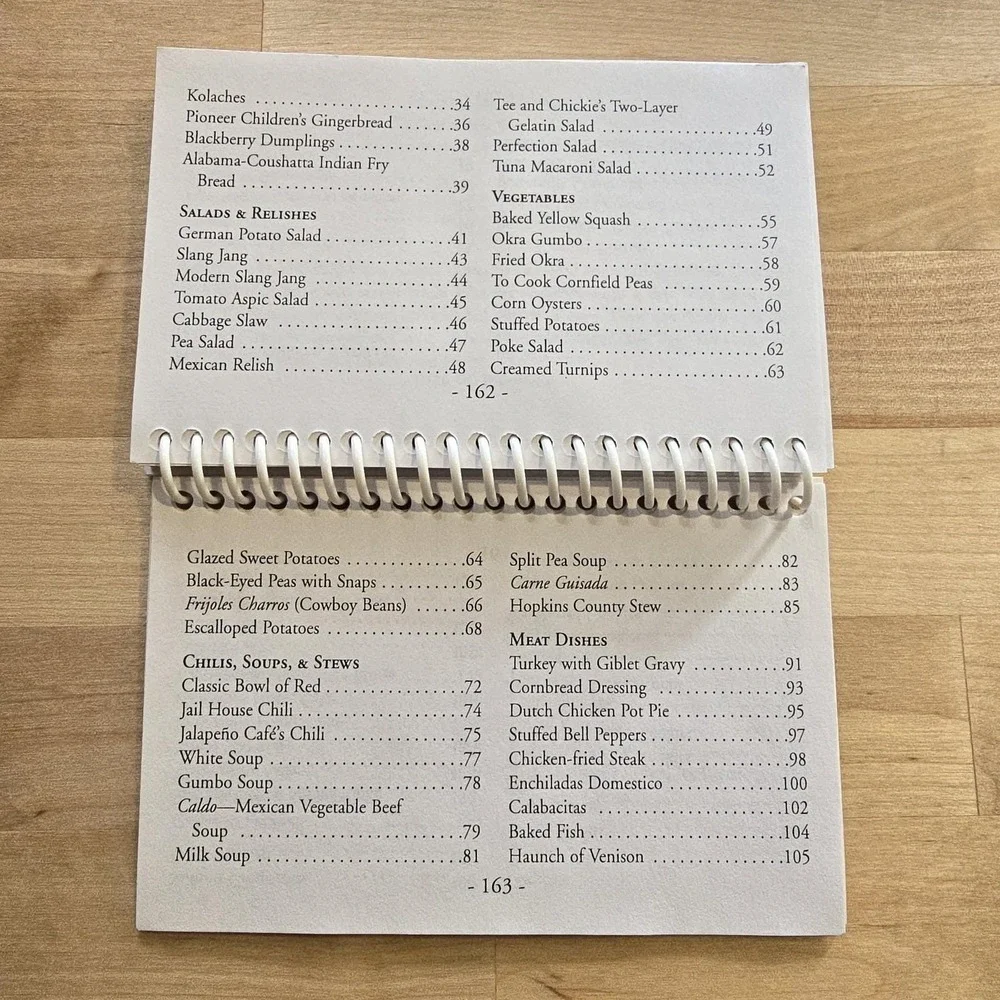 Tales From Texas Tables Recipes &‎ More Cookbook Carol Blakely Spiral Bound 2003