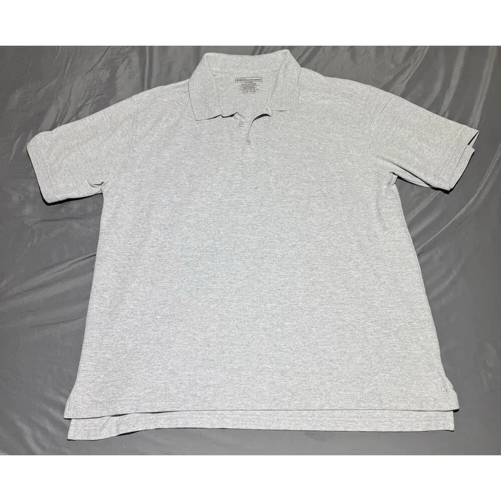5.11 Tactical Polo Shirt Mens 2XL Gray Short Sleeve Pen‎ Pocket Utility