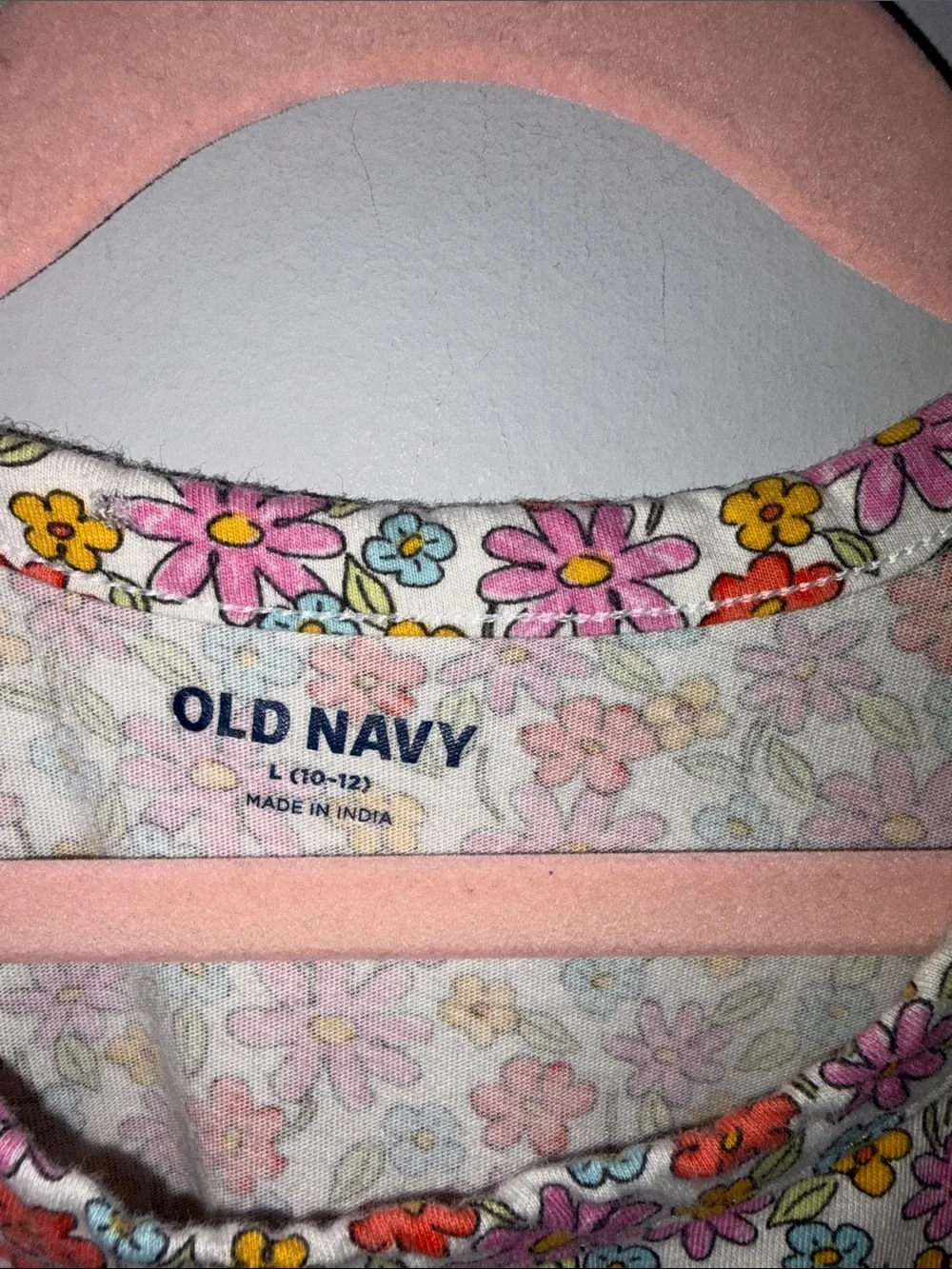 Old Navy White Floral Ruffle-Sleeve Girls' Dress Youth L