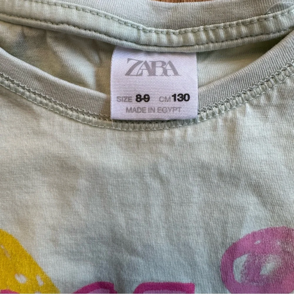 Zara‎ Kids Ice Cold Lemonade Graphic T-Shirt Mint Green Size 8-9 130cm