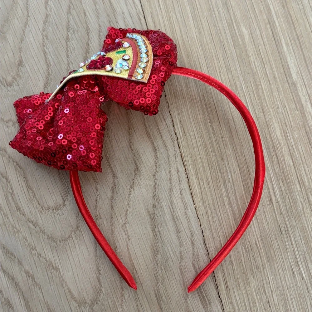 N/A sequin embellishment bow