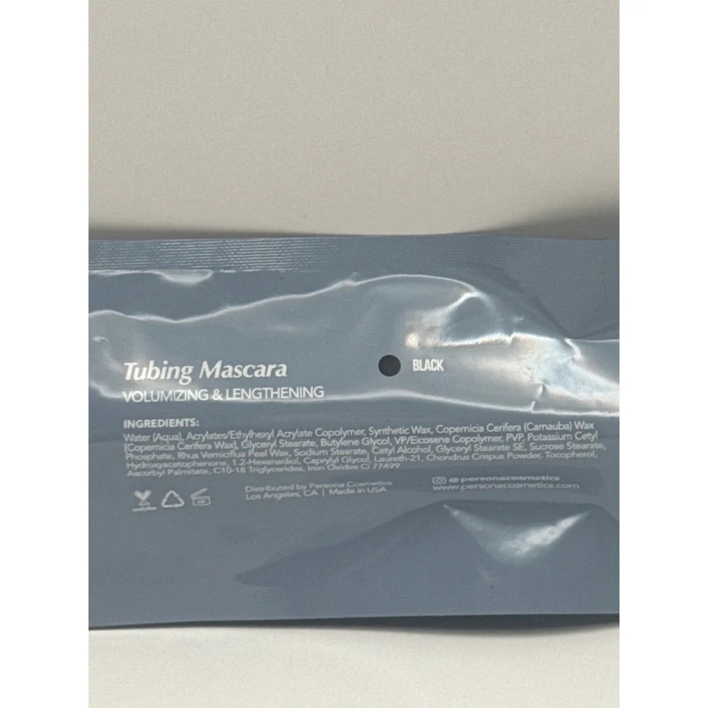 Persona Cosmetics Tubing Mascara‎ Volumizing Lengthening Black Full Size SEALED