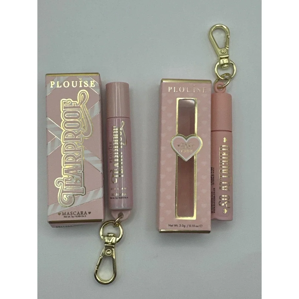 Plouise Tearproof Black Mascara & So Attached‎ Pink Lash Glue Keychain Mini Set