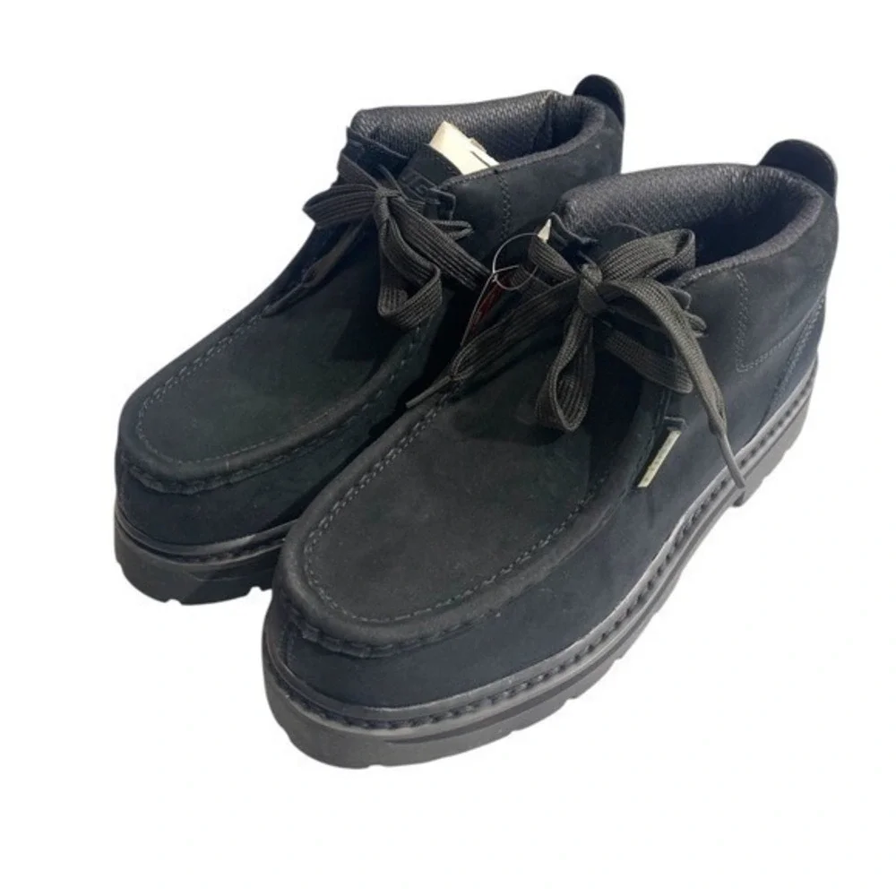 Lugz Black Suede‎ Chukka Boots Mens Lug Sole Lace Up Ankle Boots SZ 7.5