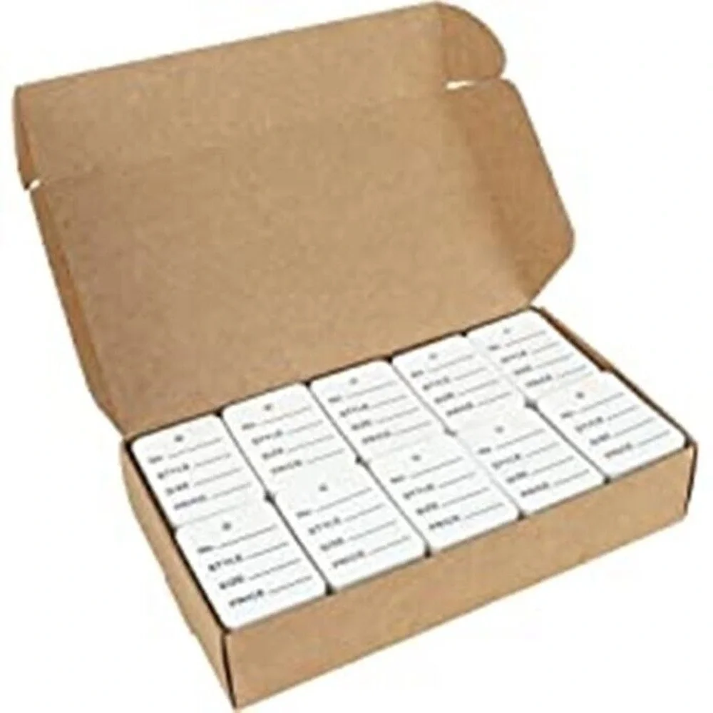 Bulk White String Price Tags Retail Merchandise Labels for Clothing Jewelry 1000