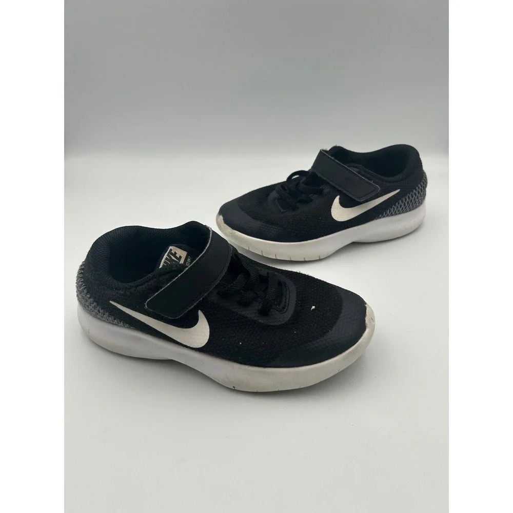 Nike Flex Experience RN 7 Black White Kids Running Shoes 943285-001 Size 13.5C