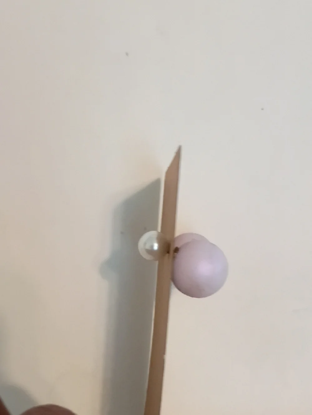 Double Sided Pearl Stud Earrings Front Back Pink White Ball Earrings